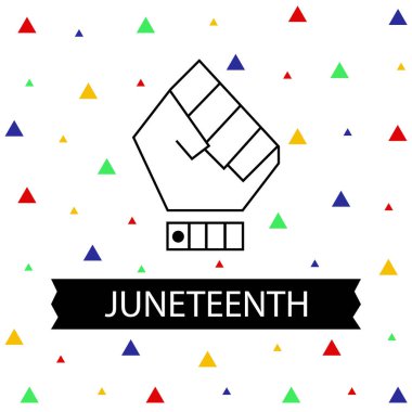 Haziran ayı için el ile üç üçgen renk