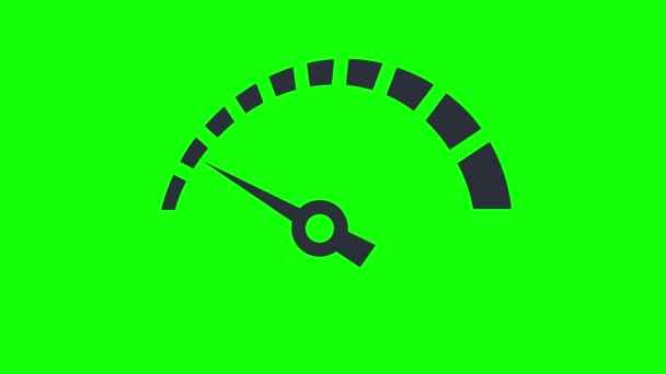 Arrow Speedometer Accelerates Shows Maximum Speed — Stockvideo