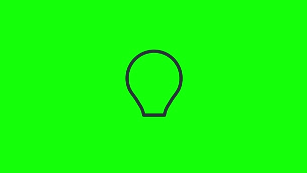 Animated Light Bulb Brainstorm Modern Science Knowledge — Αρχείο Βίντεο