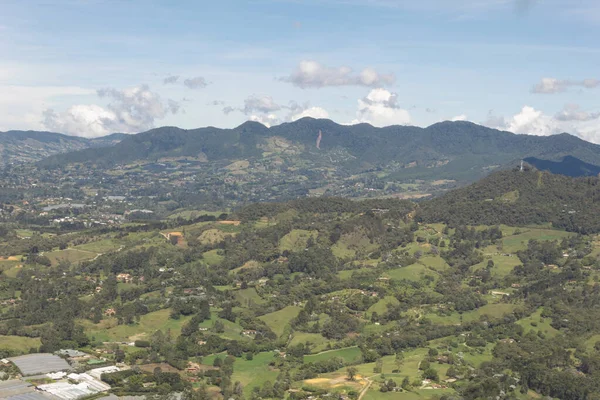 Colombian Mountains Skyline Seen Air — Stockfoto