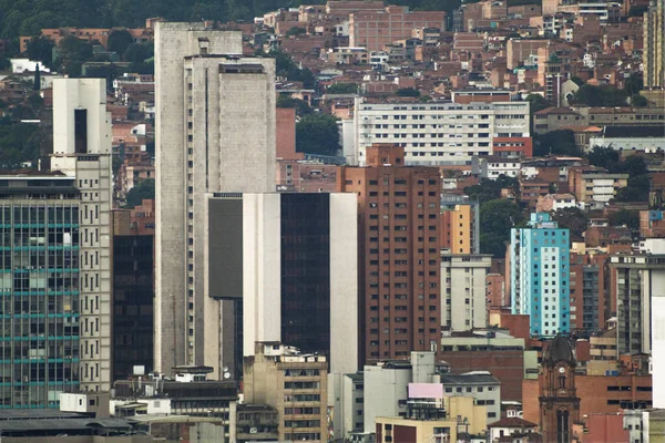 Skyline Many Skyscrapers Houses Medellin Colombia — Stock Photo, Image