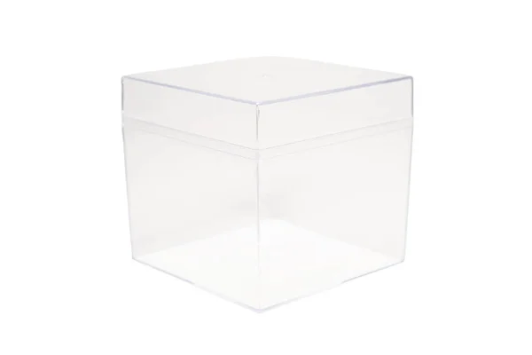 Transparent Box White Background — Stock Photo, Image