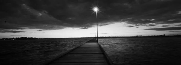 Dramatic Sunset Como Jetty Westeern Austrália — Fotografia de Stock