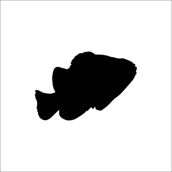 ロゴやグラフィックデザイン要素のためのOcellarisピエロ魚 家族Pomacentridae Silhouette ベクターイラスト — ストックベクタ