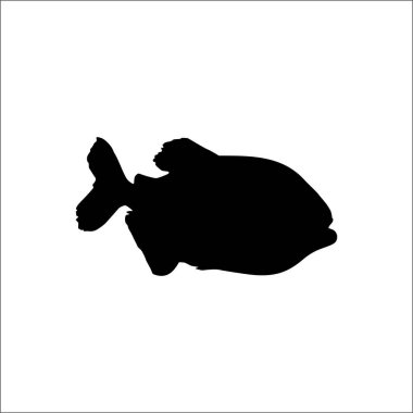 Logo için Piranha Fish Silhouette, Bilgi Grafiği, Simge veya Grafik Tasarım Elemanı. Vektör İllüstrasyonu