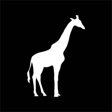 Logo için zürafa silueti ya da grafik tasarım elementi. Vektör İllüstrasyonu
