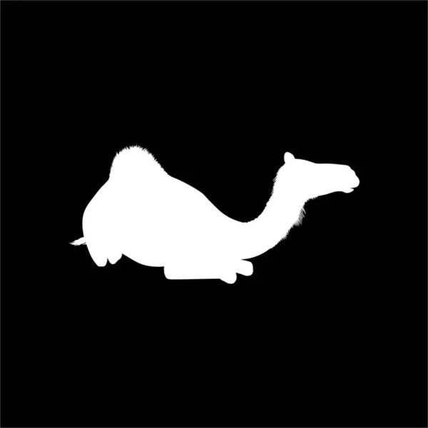 Camel Sitting Silhouette Για Λογότυπο Γραφικό Στοιχείο Σχεδιασμού Διανυσματική Εικονογράφηση — Διανυσματικό Αρχείο
