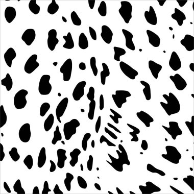 Çita, Leopar ya da Jaguar (Büyük Kedi Ailesi) Motifler. Hayvan Baskı Serisi. Vektör İllüstrasyonu  