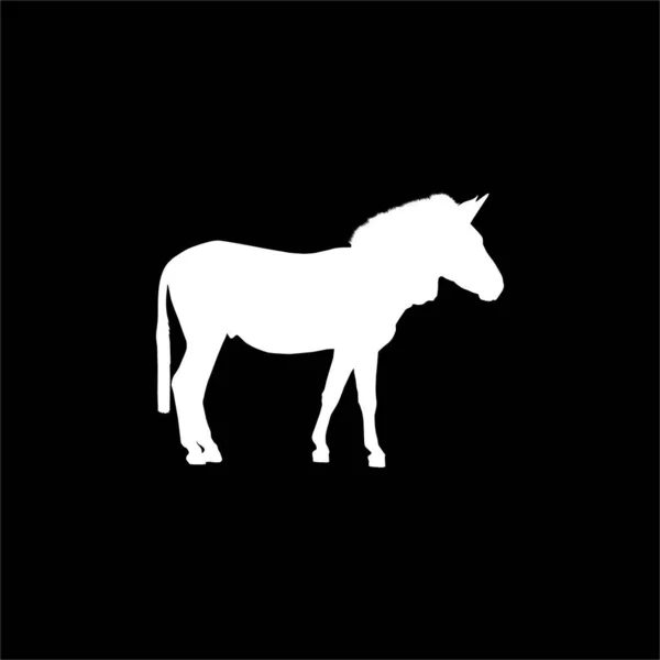 Zbra Horse Silhouette Logo Graphic Design Element 사기적 — 스톡 벡터