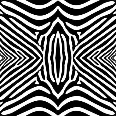 Siyah-Beyaz Çizgili Çizgiler Motifleri Zebra 'dan esinlenilmiştir. İç, Dış, Halı, Tekstil, Kumaş, Kumaş, İpek, Döşeme, Plastik, Kağıt, Paketleme, Duvar Kağıdı, Yastık, Arkaplan, Ect. Vektör İllüstrasyonu
