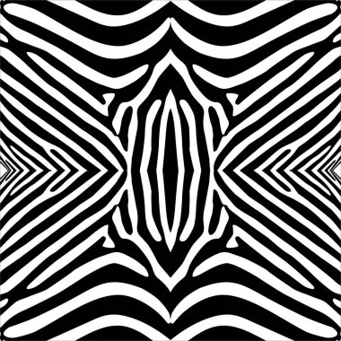 Siyah-Beyaz Çizgili Çizgiler Motifleri Zebra 'dan esinlenilmiştir. İç, Dış, Halı, Tekstil, Kumaş, Kumaş, İpek, Döşeme, Plastik, Kağıt, Paketleme, Duvar Kağıdı, Yastık, Arkaplan, Ect. Vektör İllüstrasyonu