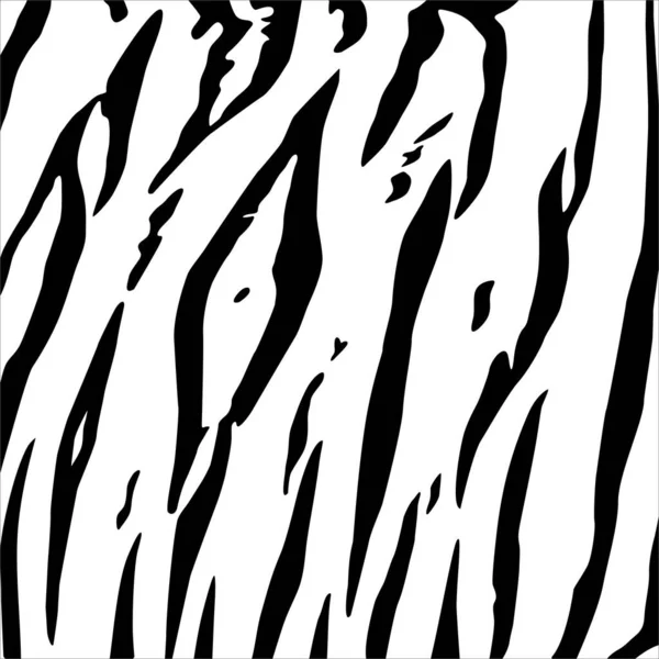 タイガー ビッグキャットファミリー モチーフパターンオンブラックホワイト 動物プリントシリーズ ベクターイラスト — ストックベクタ