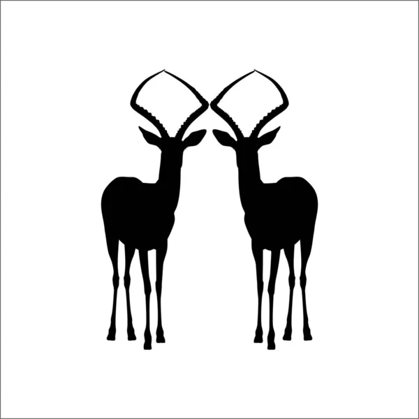 Antelope Silhouette Logo Graphic Design Element Ilustracja Wektora — Wektor stockowy