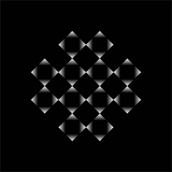 Fondo Geométrico Abstracto Textura Monocromática Patrón Blanco Negro Ilustración Vectorial — Archivo Imágenes Vectoriales
