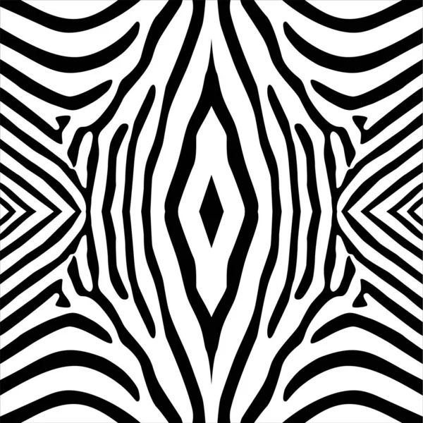 Preto Branco Listras Linhas Motivos Padrão Inspirado Por Zebra Decoração — Vetor de Stock