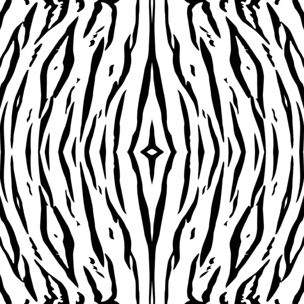 Черно Белые Мотивы Вдохновленные Тигриным Мотивом Украшения Fasion Шарф Интерьер — стоковый вектор