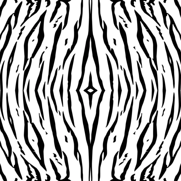 Чорно Білі Мотиви Pattern Inspired Tiger Motif Pattern Прикраси Знесення — стоковий вектор