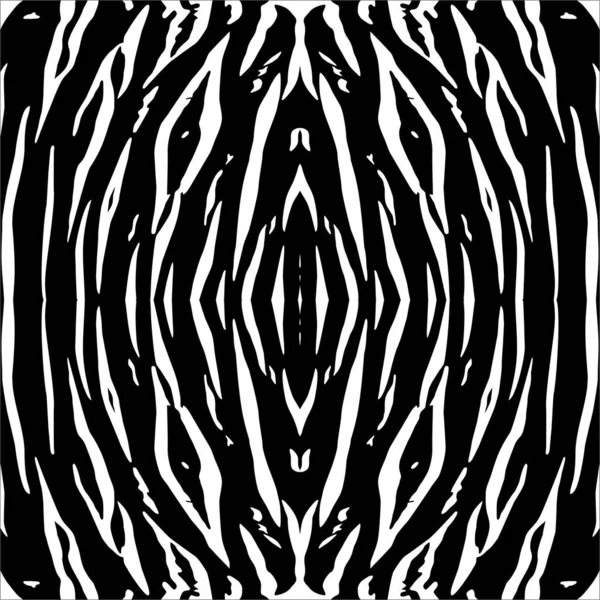 Wzór Czarno Białych Motywów Inspirowany Motywem Tygrysa Dekoracja Wnętrz Zewnątrz — Wektor stockowy