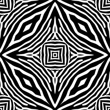 Siyah-Beyaz Çizgili Çizgiler Motifleri Zebra 'dan esinlenilmiştir. İç, Dış, Halı, Tekstil, Kumaş, Kumaş, İpek, Döşeme, Plastik, Kağıt, Paketleme, Duvar Kağıdı, Yastık ve herhangi bir Arkaplan. Vektör İllüstrasyonu