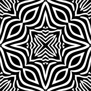 Siyah-Beyaz Çizgili Çizgiler Motifleri Zebra 'dan esinlenilmiştir. İç, Dış, Halı, Tekstil, Kumaş, Kumaş, İpek, Döşeme, Plastik, Kağıt, Paketleme, Duvar Kağıdı, Yastık ve herhangi bir Arkaplan. Vektör İllüstrasyonu