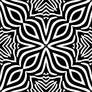 Siyah-Beyaz Çizgili Çizgiler Motifleri Zebra 'dan esinlenilmiştir. İç, Dış, Halı, Tekstil, Kumaş, Kumaş, İpek, Döşeme, Plastik, Kağıt, Paketleme, Duvar Kağıdı, Yastık ve herhangi bir Arkaplan. Vektör İllüstrasyonu