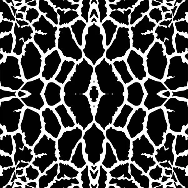 Czarno Biały Wzór Motywu Inspirowany Motywem Żyrafy Dekoracja Wnętrz Zewnątrz — Wektor stockowy