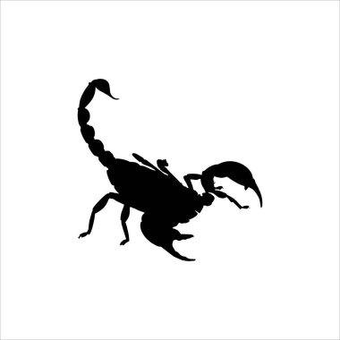 Logo veya Grafik Tasarım Elementi için Scorpio Silhouette. Vektör İllüstrasyonu