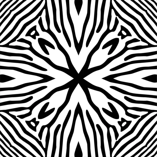 Schwarz Weiße Streifen Linien Motive Pattern Inspiriert Von Zebra Dekoration — Stockvektor