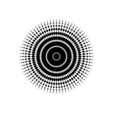 Mandala, Rhombus Kompozisyonu 'ndan yapıldı. Modern Mandala Logo, Dekorasyon veya Grafik Tasarım için. Vektör İllüstrasyonu