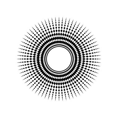 Mandala, Rhombus Kompozisyonu 'ndan yapıldı. Modern Mandala Logo, Dekorasyon veya Grafik Tasarım için. Vektör İllüstrasyonu