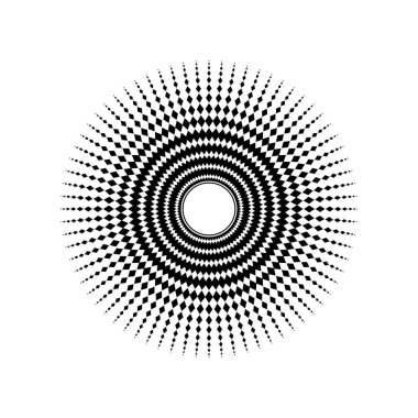 Mandala, Rhombus Kompozisyonu 'ndan yapıldı. Modern Mandala Logo, Dekorasyon veya Grafik Tasarım için. Vektör İllüstrasyonu