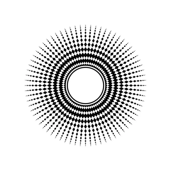 Mandala Realizzato Composizione Rombo Mandala Moderno Contemporaneo Logo Decorazione Grafica — Vettoriale Stock