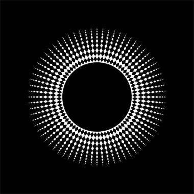 Mandala, Rhombus Kompozisyonu 'ndan yapıldı. Modern Mandala Logo, Dekorasyon veya Grafik Tasarım için. Vektör İllüstrasyonu