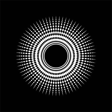 Mandala, Rhombus Kompozisyonu 'ndan yapıldı. Modern Mandala Logo, Dekorasyon veya Grafik Tasarım için. Vektör İllüstrasyonu