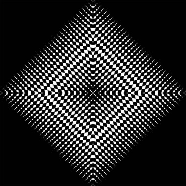 Rhombus Kompozisyonu 'ndan yapılan optik illüzyon. Çağdaş İç Dekorasyon, Dış, Halı, Tekstil, Giysi, Kumaş, İpek, Döşeme, Plastik, Kağıt, Paketleme, Duvar Kağıdı ve herhangi bir Arkaplan