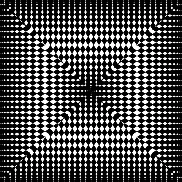 Rhombus Composition Optical Illusion 인테리어 가오리 플라스틱 페이퍼 — 스톡 벡터