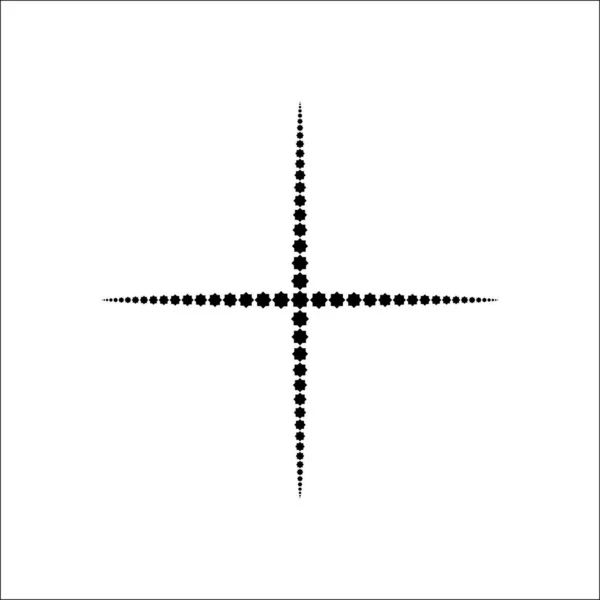 Sternform Aus Acht Punkt Sternen Komposition Vektorillustration — Stockvektor
