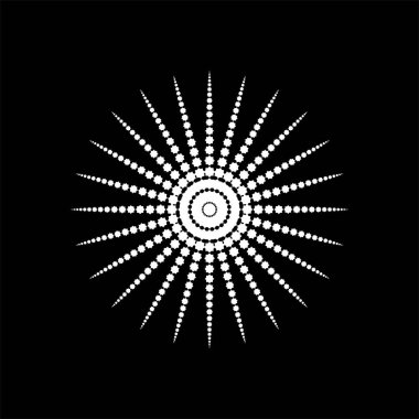 Mandala, Sekiz Noktalı Yıldız Şeklinden Çember Şekil. Vektör İllüstrasyonu