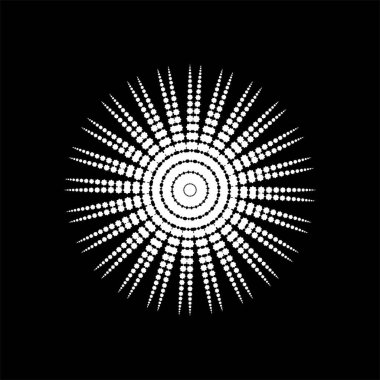 Mandala, Sekiz Noktalı Yıldız Şeklinden Çember Şekil. Vektör İllüstrasyonu