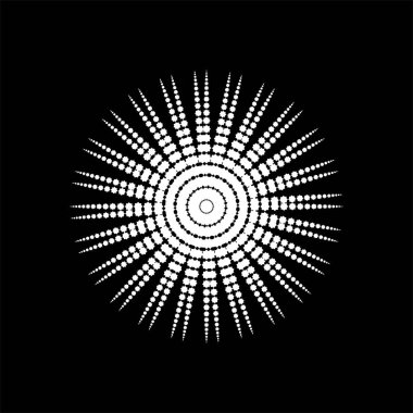 Mandala, Sekiz Noktalı Yıldız Şeklinden Çember Şekil. Vektör İllüstrasyonu