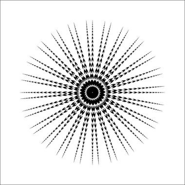 Dekorasyon, süsleme ya da grafik tasarım öğesi için ateş şeklindeki simgeden daire şekli. vektör illüstrasyonu