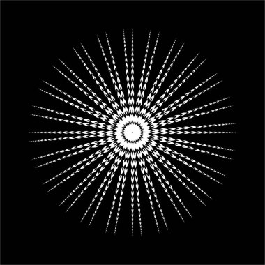 Dekorasyon, süsleme ya da grafik tasarım öğesi için ateş şeklindeki simgeden daire şekli. vektör illüstrasyonu