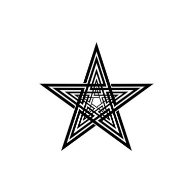 Logo, Simge, Sembol, Pictogram veya Grafik Tasarım Elementi için Yıldız Şekli. Vektör İllüstrasyonu