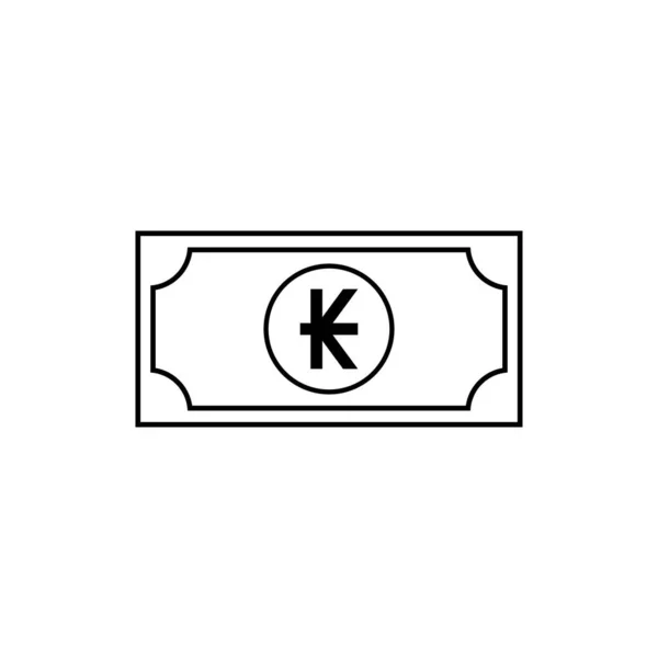 Laos Currency Icon Symbol Lak Kip Money Paper 사기적 — 스톡 벡터