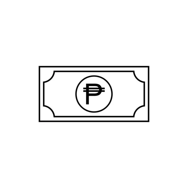 Philippines Currency Icon Symbol Php Peso Money Paper Vector Illustration — Archivo Imágenes Vectoriales