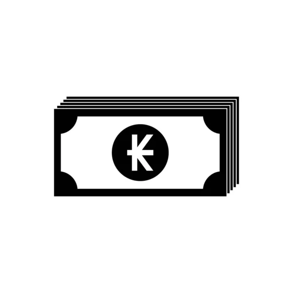 Símbolo Ícone Moeda Laos Lak Kip Money Paper Ilustração Vetorial —  Vetores de Stock
