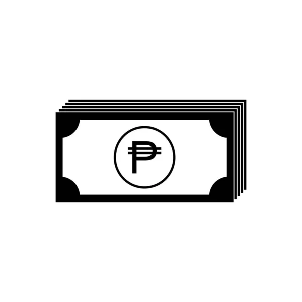 Philippines Currency Icon Symbol Php Peso Money Paper Vector Illustration — Vettoriale Stock