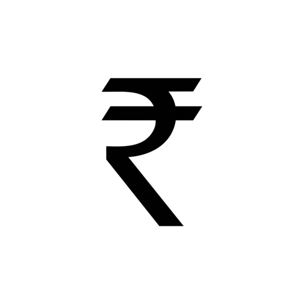 India Currency Rupee Icon Symbol Vector Illustration — стоковый вектор