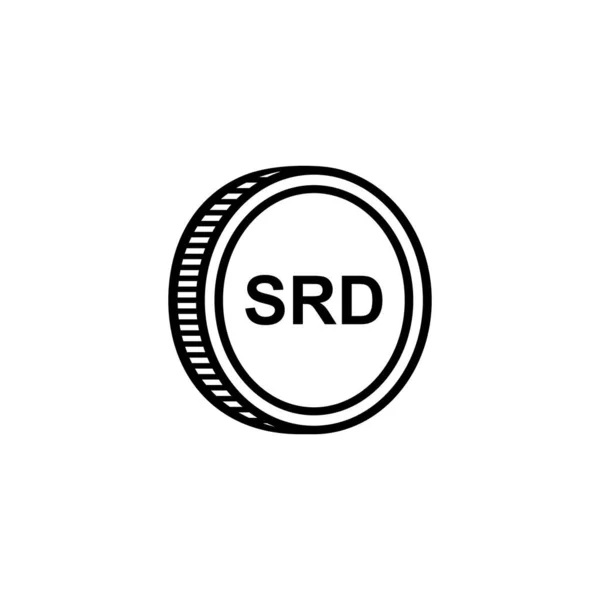 Suriname Currency Srd Suriname Money Icon Symbol Vector Illustration — Stockvektor