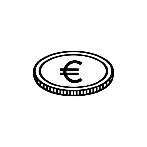 Simbol Ikon Euro Untuk Pictogram Atau Elemen Desain Grafis Ilustrasi - Stok Vektor